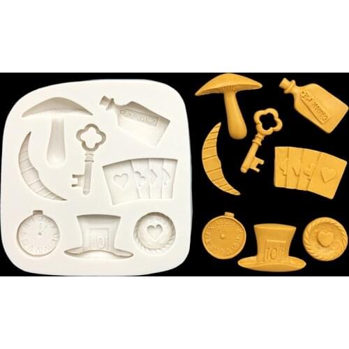 Hat Poker Mushroom Silicone Sugarcraft Mold Resin Tools Cupcake Baking Mould Fondant Cake Decorating Tools