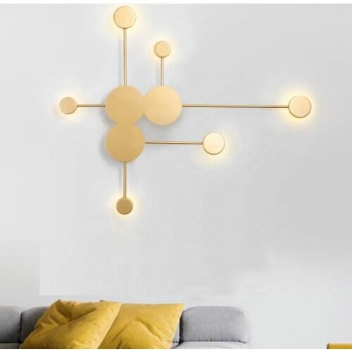 Modern Black/Gold/White LED Wall Lamp Living Room Creative Wall Light LED Bedroom Bedside Decoration Corridor Hotel Wall Lamps