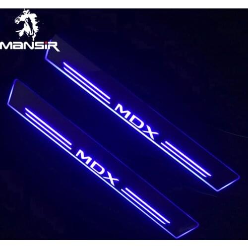 12V LED Door Sill Lights For Acura MDX 2014 2015 2016- 2018 2019 Plate Guard Pathway Welcome Car Scuff Led Light Pedal Light
