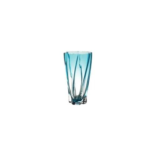 Vase Turquoise color Swirl Vase Turquoise Paşabahçe Decorative Flower Vase 30cm 10008321