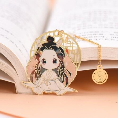 Cute girl bookmarks, metal bookmarks for girls in traditional Chinese costumes, festivals, birthdays, gifts, girlfriends gifts