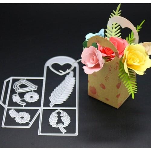 1655 Flower Leaf Bag Metal Cutting Dies For Scrapbooking Stencils DIY Album Cards Decoration Embossing Folder Craft Die Cut Cuts