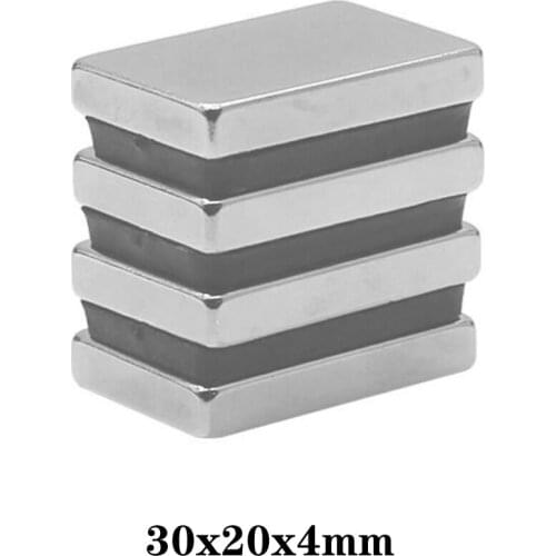 2~30pcs 30x20x4 mm Rare Earth Magnets Thickness 4 Block Rectangular Pot Magnets 30x20x4mm Permanent Neodymium Magnet 30*20*4 mm