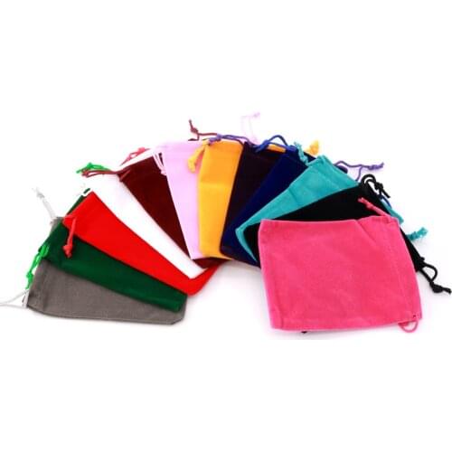 5pcs mini Velvet Drawstring Pouch Bags 5*7cm Jewelry display Wedding Holiday New Year Christmas Party Makeup Gift multi-color