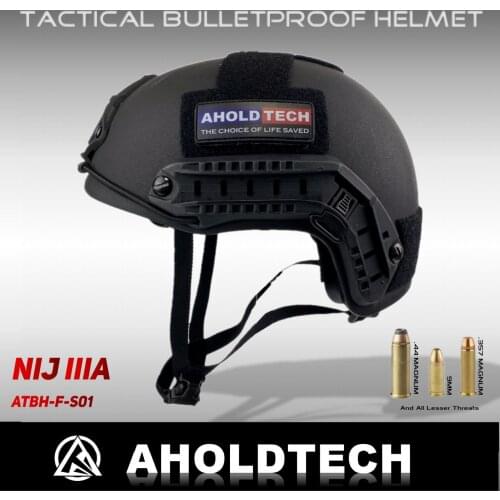 Aholdtech Genuine ISO NIJ IIIA Lightweight Tactical FAST High Cut Bulletproof Ballistic Helmet For Army Military Police