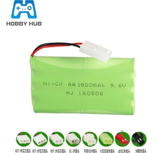 1800mAh 9.6v Battery For RC Car battery 9.6 v nicd rechargeable Battery for RC Toys car boat Trucks Gun