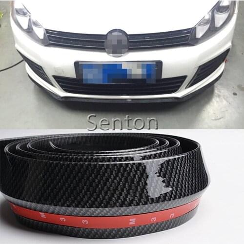 Car Carbon Fiber Front lip 2.5M For Jeep Renegade Wrangler JK Grand Cherokee For Volvo XC90 XC60 S90 S60 V70 S40 V40 V70