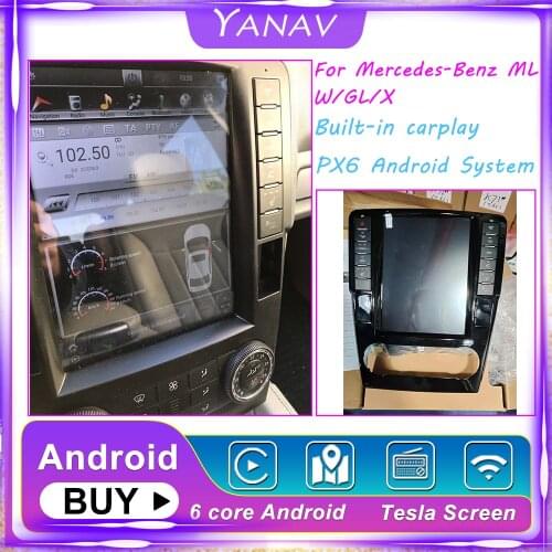 Car Radio For Mercedes-Benz ML W164 W300 ML350/450/500 GL X164 G320/350/450/500 2008-2012 GPS Naviga android auto stereo carplay