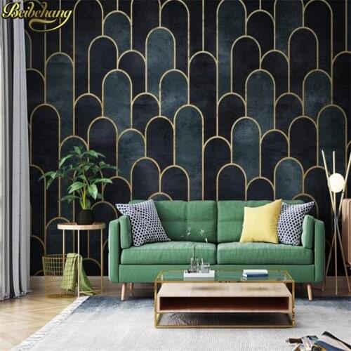 Beibehang custom Modern minimalist abstract geometric lines wallpaper 3D light luxury TV background mural wall papers home decor