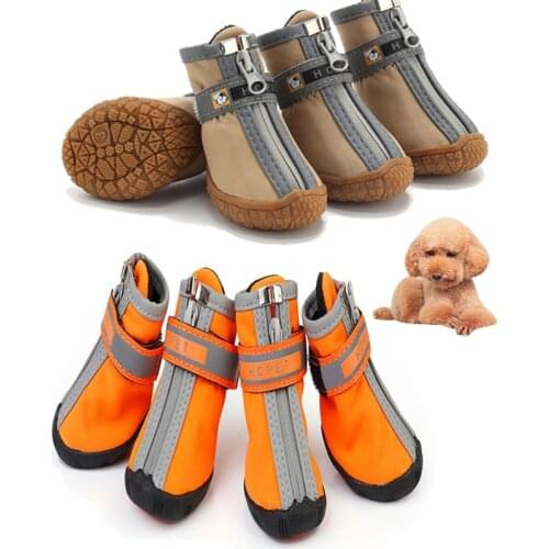 4Pcs/set Pet Dog Shoes Non Slip Sports Mountain Wearable Boots Waterproof Dog Rain Boots for Small Medium Large Dog Sneakers