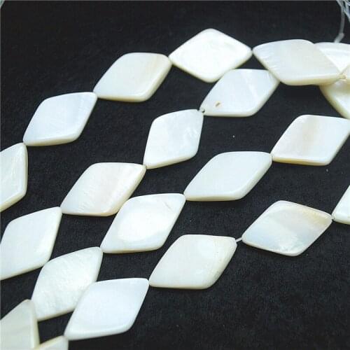 16PCS Nature White Mother Of Pearl String Shell Strings 13x22MM Loose Beads Accessories For Fashion Jewelry Necklace Making