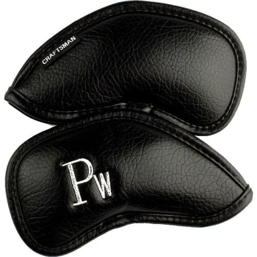 Black PU Leather Golf Putter Head Covers Golf Club Head Cover Protective and Durable &T8