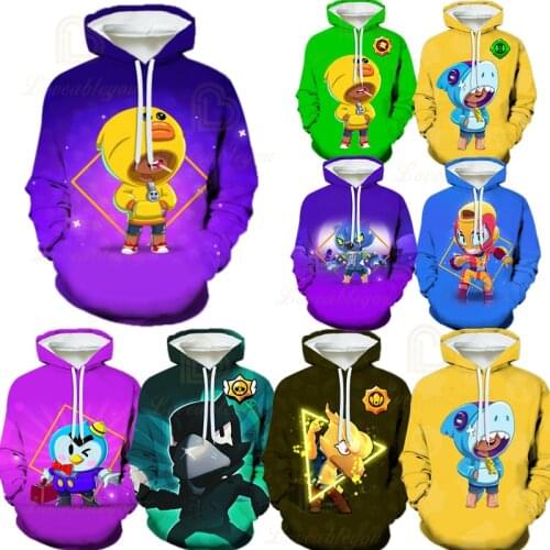 Leon Shooter Game Kids Hoodie Leon Spike 3D Print Sweatshirts Tops Boys Girls Cartoon Star Shirt Tops Teen Clothes Hoodie