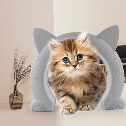Cat Door Hole Access Direction Controllable Toy 27X17X22.5CM For Pet Training Cats Kitten ABS Plastic Small Pet Gate Door Kit