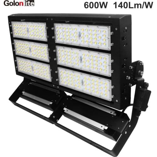 Golonlite 600W LED flood light outdoor stadium football soccer sport field court floodlight fixture 500W 400W 140lm/W 25 degree