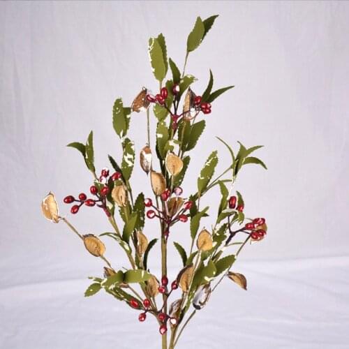 Artificial Cherry Berries Bundle DIY artificial flowers wedding decorations home decor holiday gifts pampas grass eucalyptus
