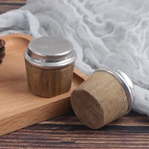2Pcs 40mm Bottom Diameter Wood Thermos Bottle Cork Plug Lid Stopper Kettle Parts