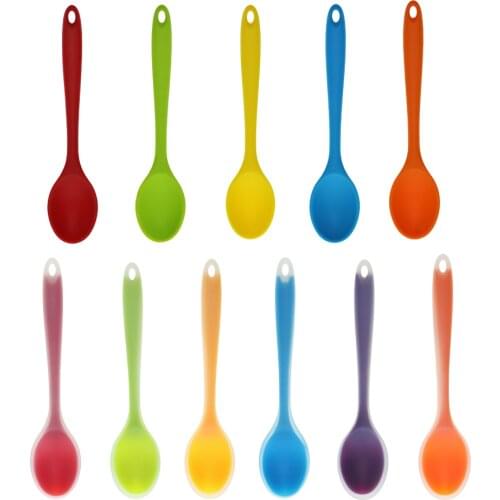 Creative Silicone Small Spoon Tablespoon Soup Ladle Kitchen Table Cutlery