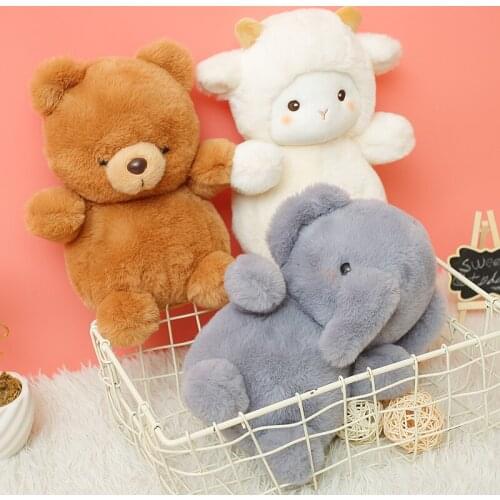22cm Cute Elephant Sheep Bear Chicken Plush Toy Stuffed Animal Soft Kawaii Plushie Lamb Doll Toys for Kids Girls Birthday Gift