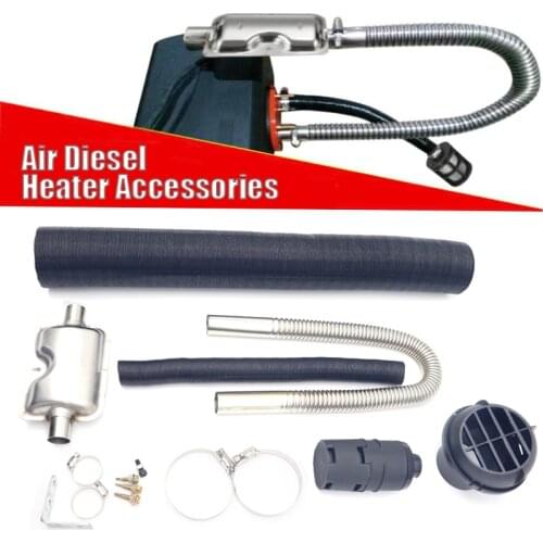 Set For Diesel Heater Replacement Air Intake Pipe Air Filter Silencer Vent Outlet Tube For Parking Heater Accessories