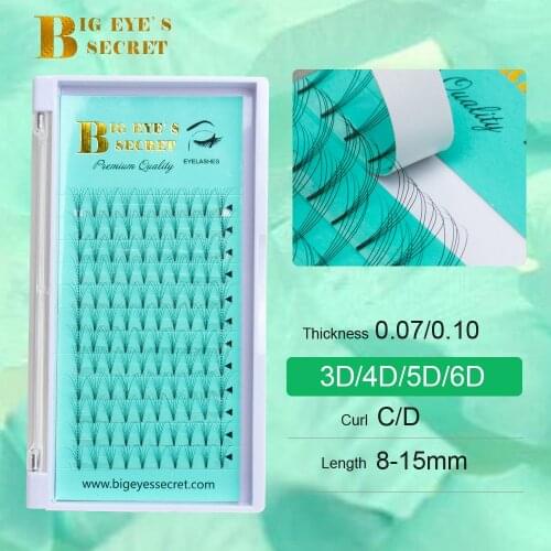 Big eyes secret Professional Cilia Extension Kit Permanent Premade Volume Eyelash Fans Russian Eyelashes Extension