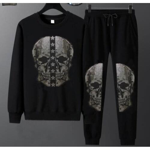 New Hot drill Two Pieces Hoodie Men Casual Cotton Fall / Winter Warm Sweatshirts Mens Casual Tracksuit size M-XXXL