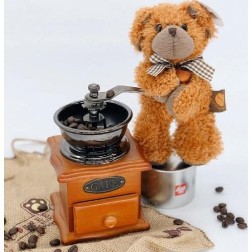 New Cute Coffee Bean BearPlush Bear Fridge Magnets Figures Tourist Souvenir Decoration Animal Toy Party Supply Kids Gifts