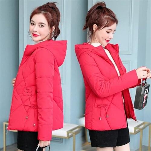Womens Winter Jacket Parkas 2021 New Fashion Women Winter Coat Short Down Cotton Jacket Outwear Hooded Basic Coats Female 4XL