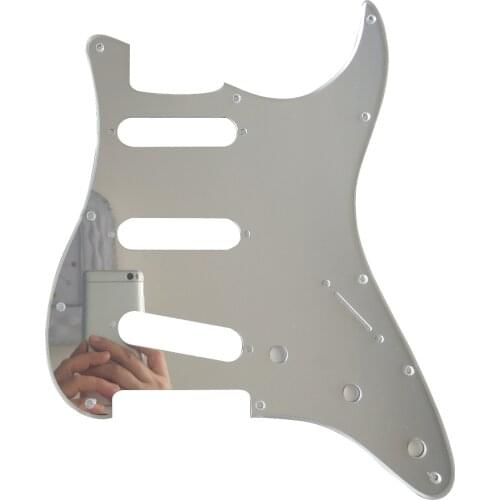 Pleroo Custom Guitar pickgaurd - For 72' 11 Screw Hole Standard St SSS Guitar pickguard Scratch Plate , 1 Ply Mirror
