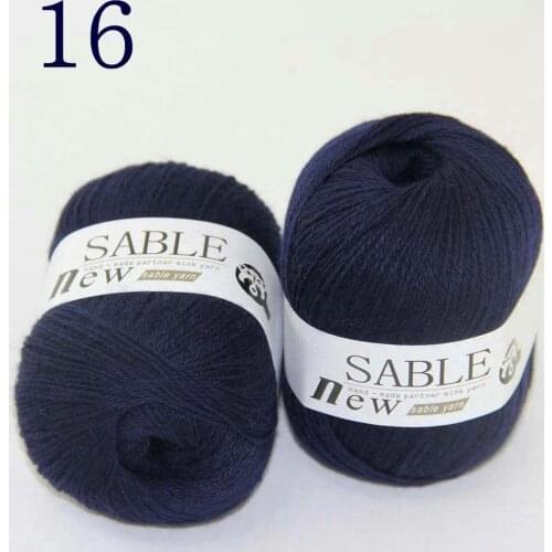 Sale 2*50gr Super Soft Pure Sable Cashmere Wrap Shawls Hand Knit Wool Crochet Yarn 243-16 Navy