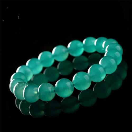 Genuine Mozambique Natural Green Amazonite Round Beads Jewelry Stretch Charm Women Lady Bracelets Drop Shipping