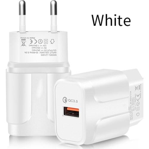 SOONHUA Portable QC 3.0 Phone Charger USB Fast Charger 5V 3A Phone Chargers For Mobile Phone Tablets