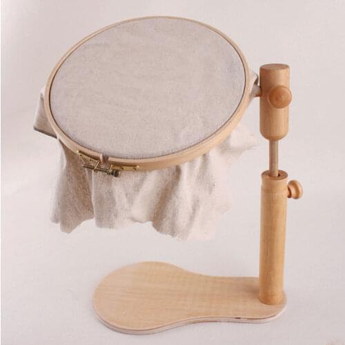 Silk ribbon embroidered rack cross stitch handmade bracket circular embroidery frame solid wood flower portable embroidery frame