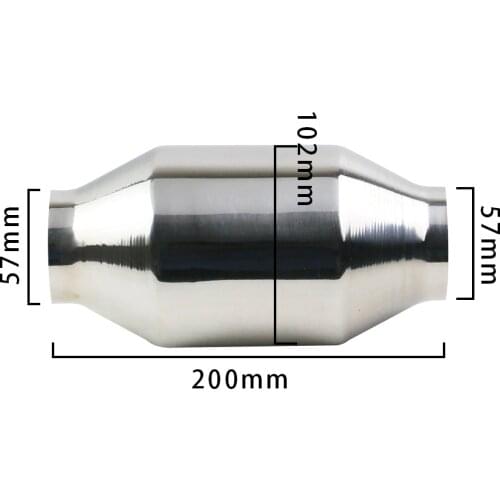 EURO3 Universal car catalytic converter replacement parts Greater sound for exhaust system 57mm