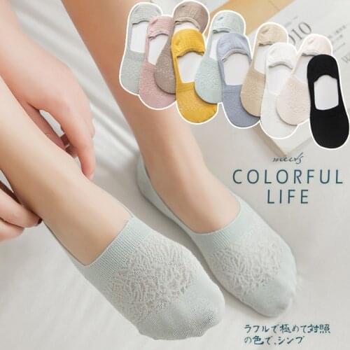 Spring and summer Womens Cotton knitting Socks Slippers Wholesale summer non-slip thin Ankle Womens Anti-slip Invisible socks