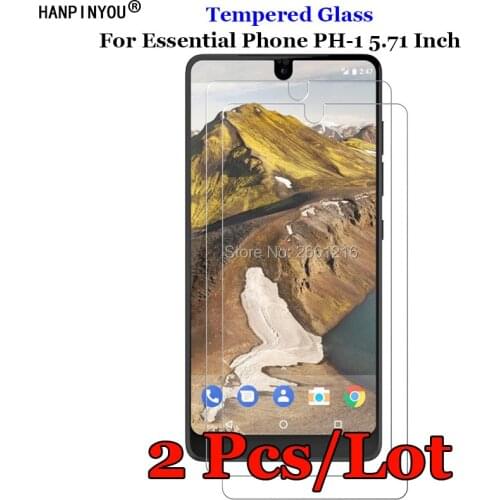 2 Pcs/Lot For Essential Phone PH-1 5.71" Tempered Glass 9H 2.5D Premium Screen Protector Film Gaurd Shield Essential Phone PH-1