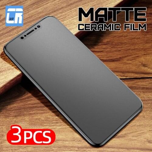 3Pcs Matte Soft Ceramic Protective Film For iPhone 12 11 Pro Max SE 2020 8 7 6s Plus X XR XS MAX No Fingerprint Screen Protector