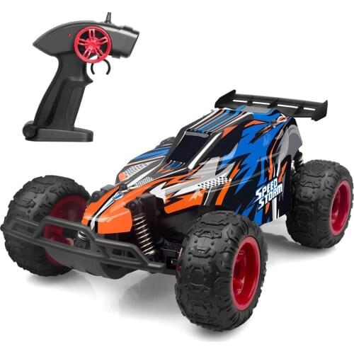 1:22 20KM/H 2.4G Remote Control Electric Off-road Vehicle Model Car Small Racing Car Toy for Children - Blue/Red