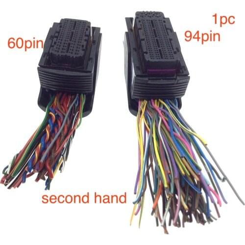 1pc used second hand 1pc for Bosch ECU EDC17/16 ECU board No. 1 plug 60pin 94pin plug female harness socket