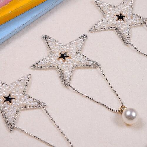 1 Pcs Star Hotfix Rhinestones Rhinestones Iron-On Transfer For Clothing Diy Cap Jeans Decoration Accessory Heat Transfer