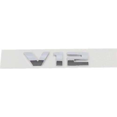 10pcsxABS Plastic Chrome Plated V12 Car Sticker Emblem Badge Embleme Emblema Logo