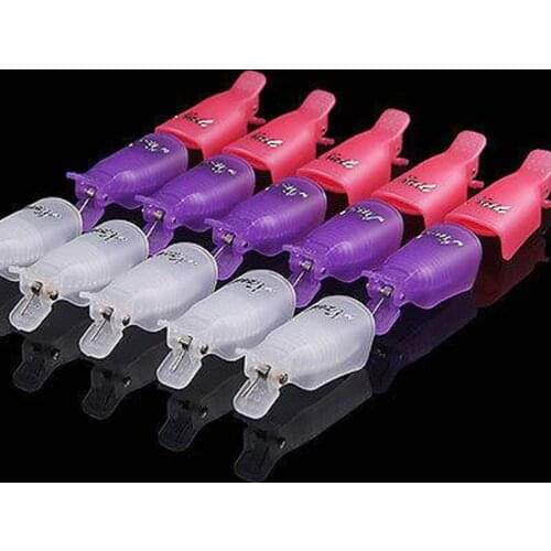10PCS Plastic Acrylic Nail Art Soak Off Cap Clip UV Gel Polish Remover Wrap gel polish soak off cap clip