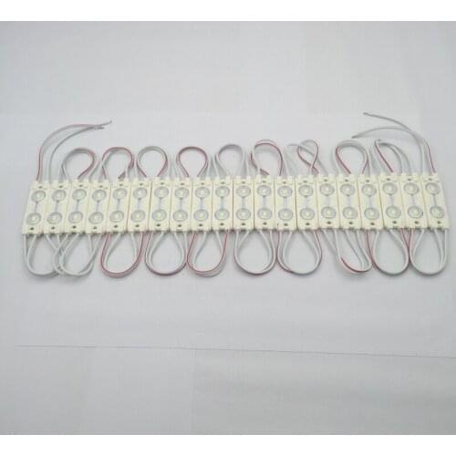 20 pcs High Bright Constant current 5730 injection LED Module 2LED with lens 160 degree,DC12V advertising light module 2chip LED