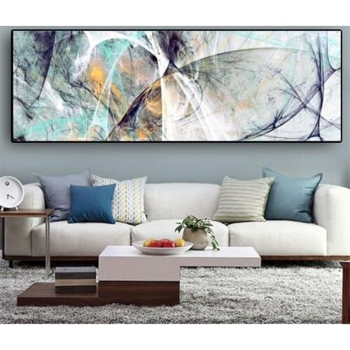 Abstract Colorful Creative Line Oil Painting on Canvas Posters and Prints Scandinavian Cuadros Wall Art Picture for Living Room
