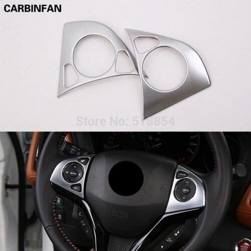 ACCESSORIES Sticker FOR HONDA 2015 2016 VEZEL HR-V HRV CHROME STEERING WHEEL PANEL COVER BADGE INSERT TRIM MOULDING GARNISH