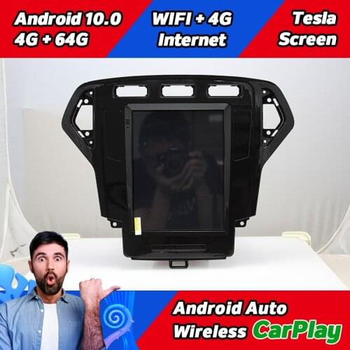 Car GPS 2din Android 10 Multimedia Player For Ford Mondeo Mk4 2011 2012 2013 2014 2015Navigation Vertical Screen Tesla Style