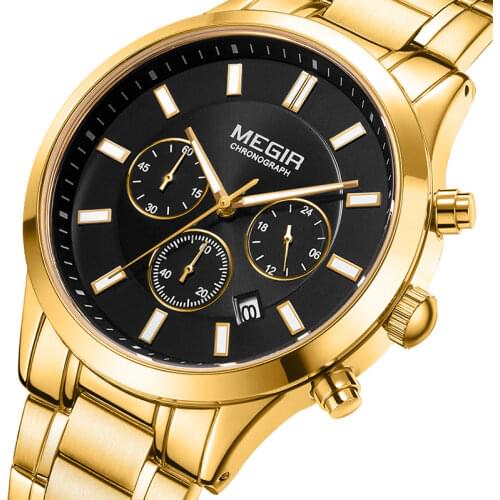 BAOGELA Mens Gold Watch