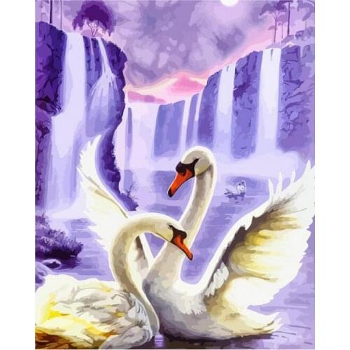 More Style Choose Swan Animals Print Silk Poster for Your Home Wall Decor 24x36inch