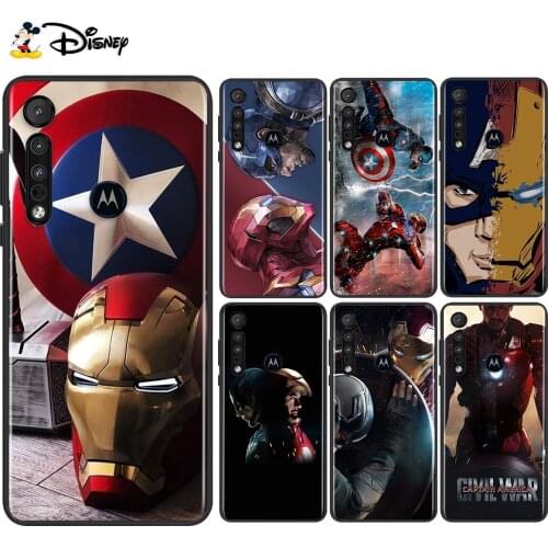 Captain America and Iron Man For Motorola Edge G Stylus ONE Fusion Marco Hyper G9 G8 E7 E6 Plus PLAY Power Lite Phone Case