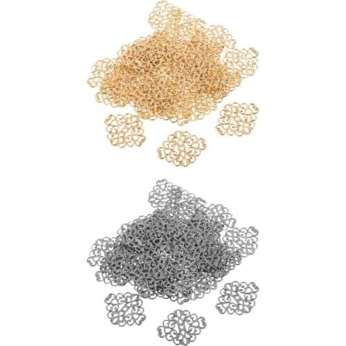 100 Pieces Wholesale Filigree Floral DIY Hair Embellishments Hair Pin Jewerlry Making Findings Craft